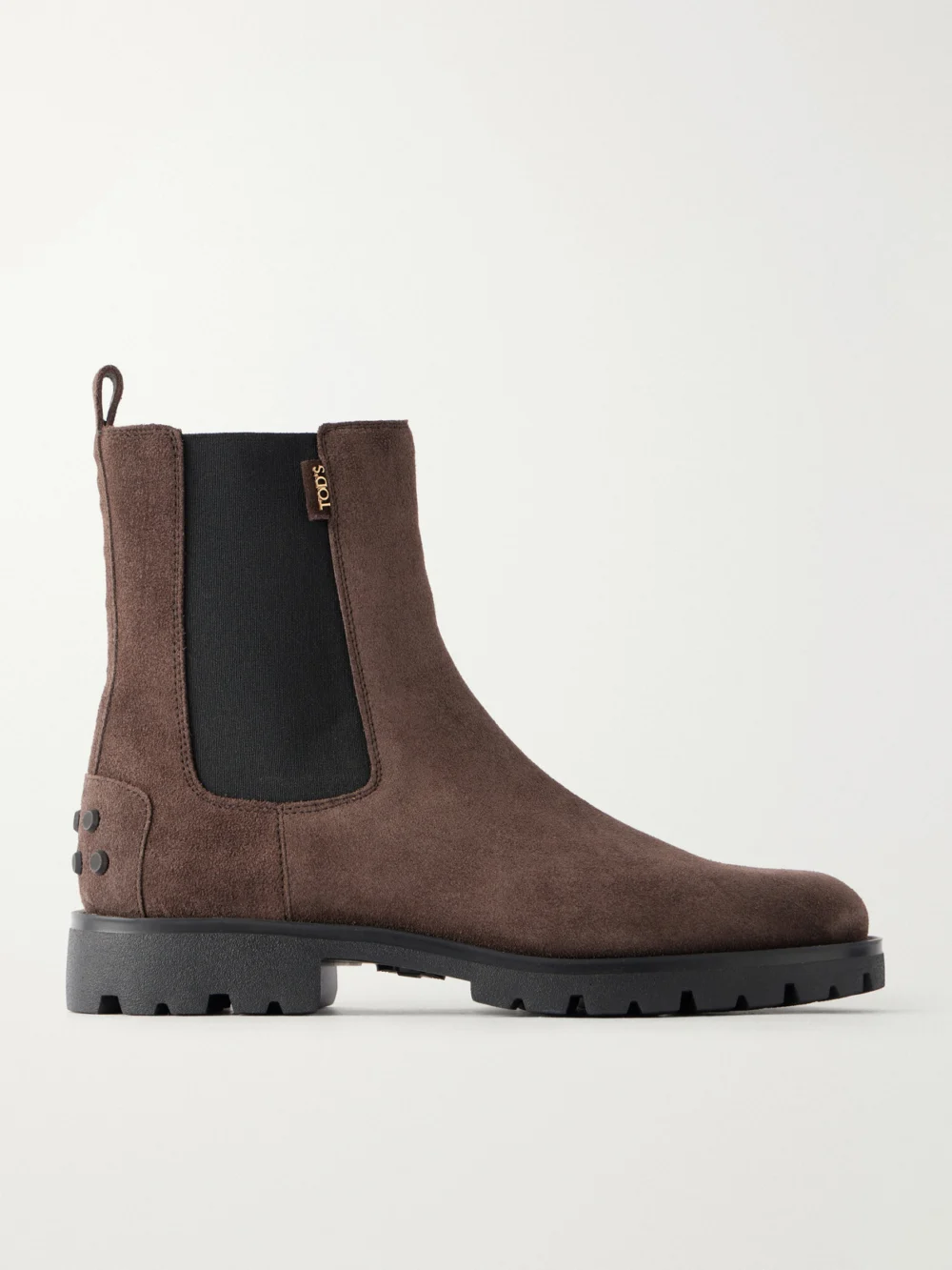 Tod's Gomma Suede Ankle Boots in chocolate