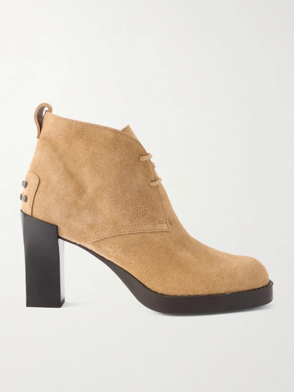 Tod's Gomma Suede Ankle Boots in tan