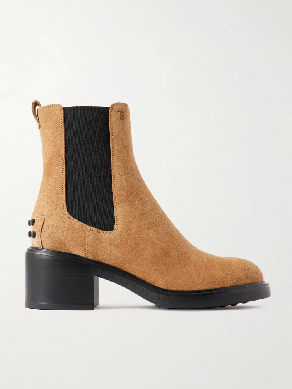Tod's Gomma T60 Suede Chelsea Boots in tan