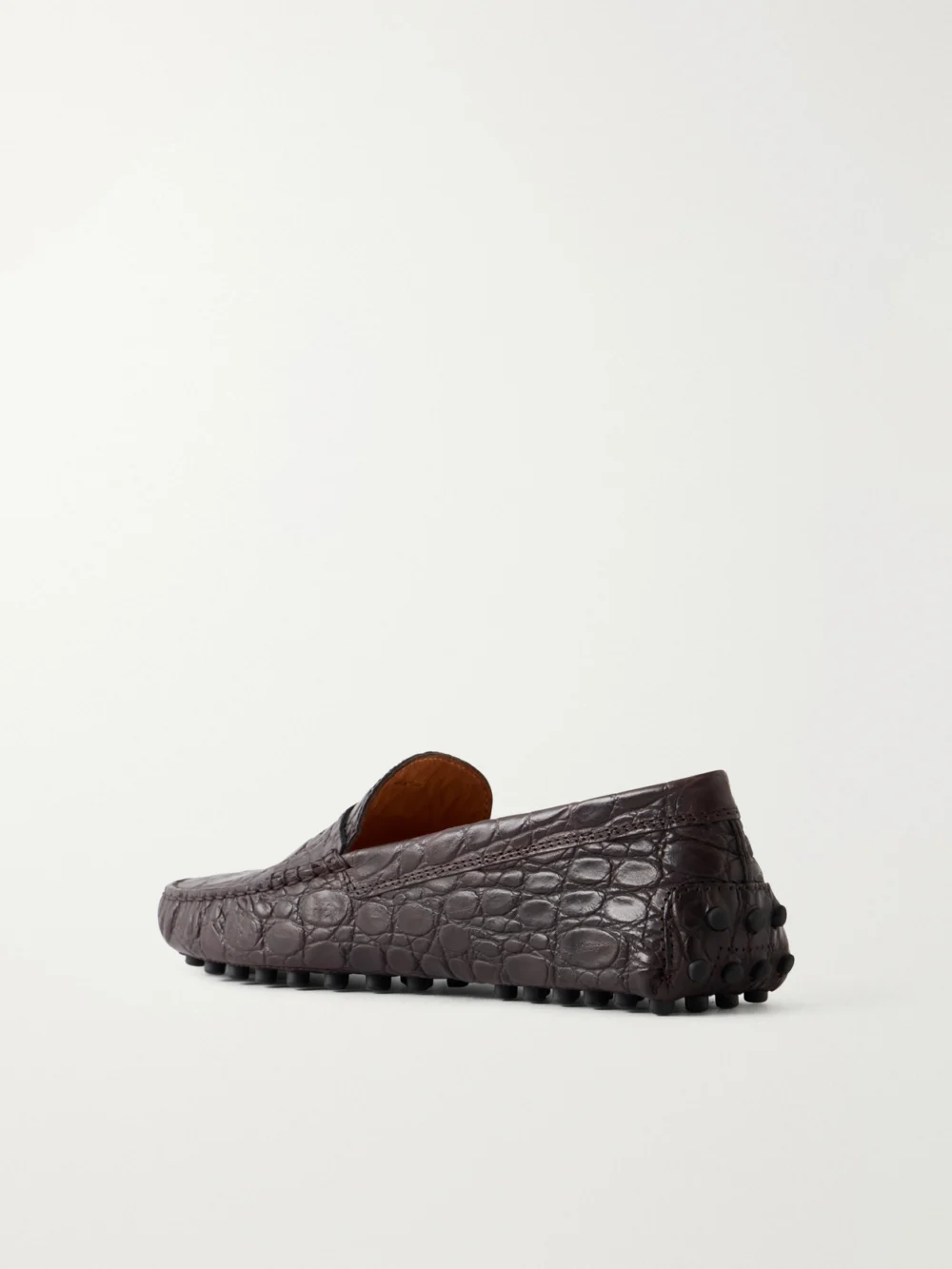Back view of the Tod's Gommino Croc-effect Leather Loafers