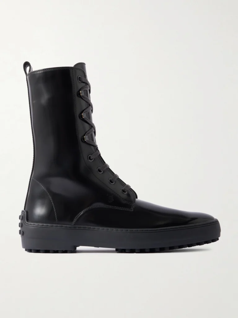 Tod's Gommino Glossed-leather Ankle Boots