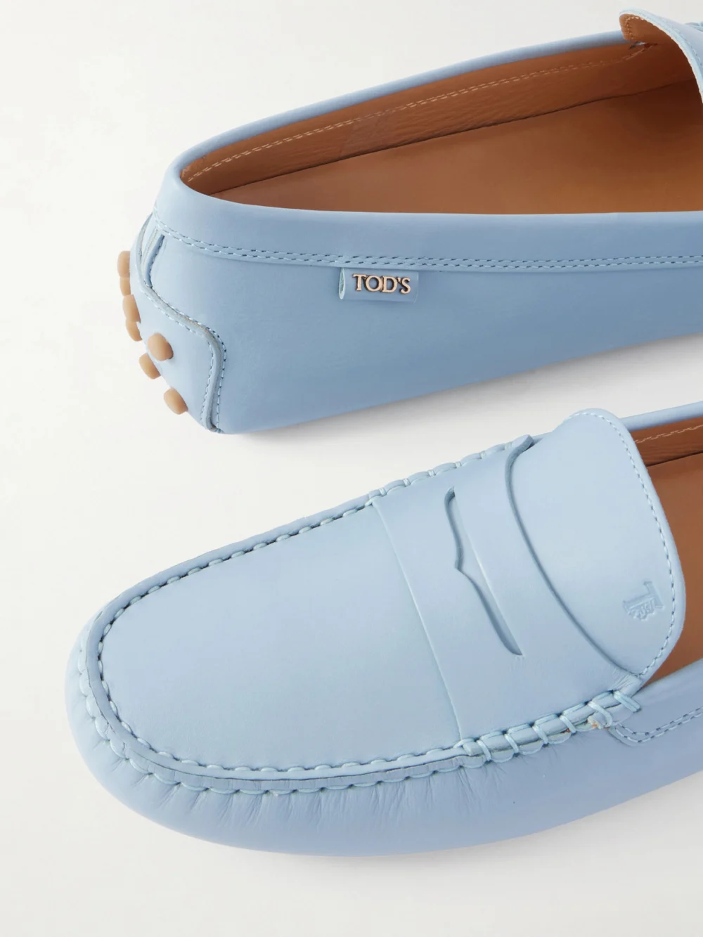 Close-up detail of the Tod's Gommino Leather Loafers