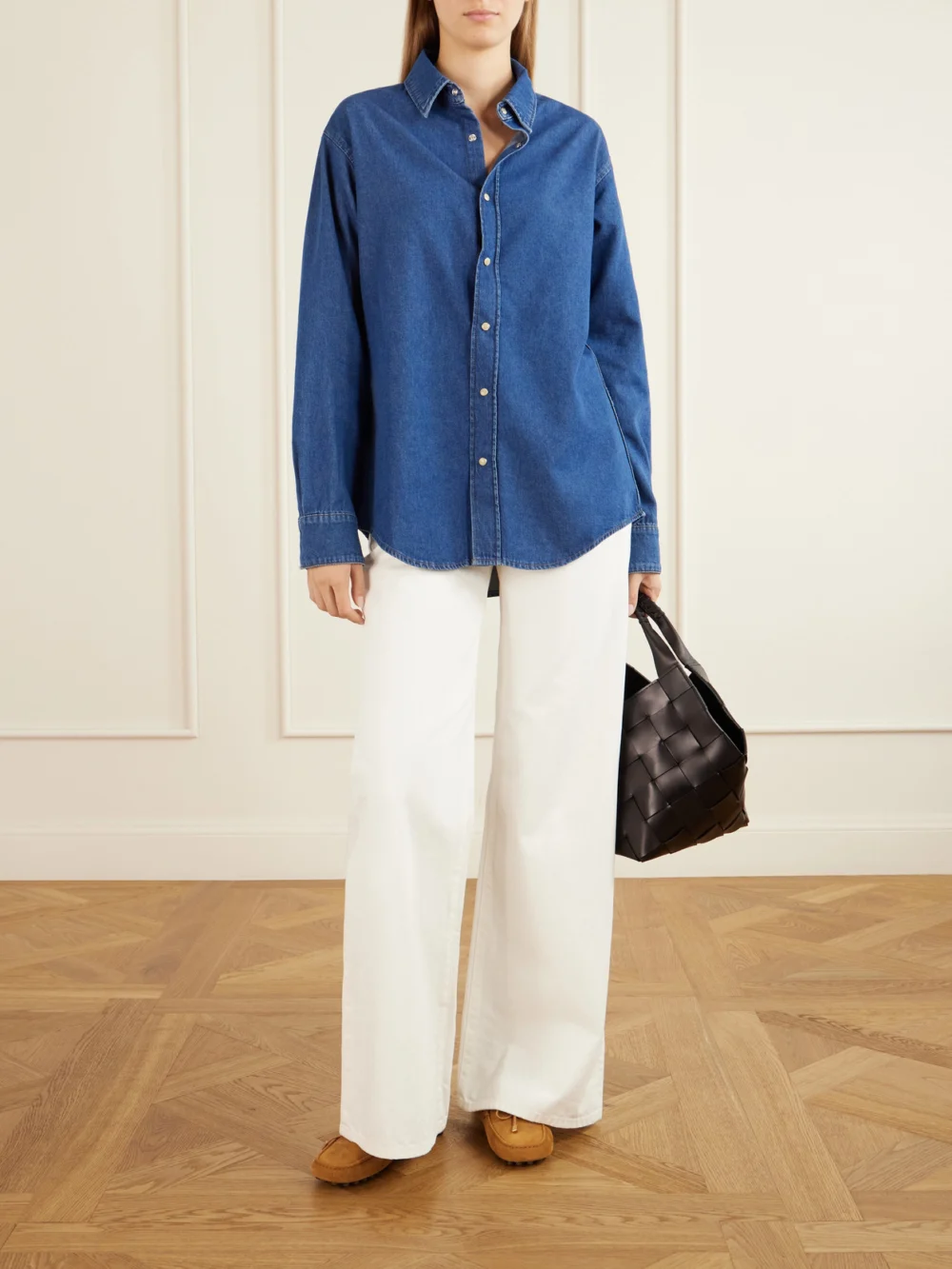 Tod's Gommino Suede Loafers, styled view