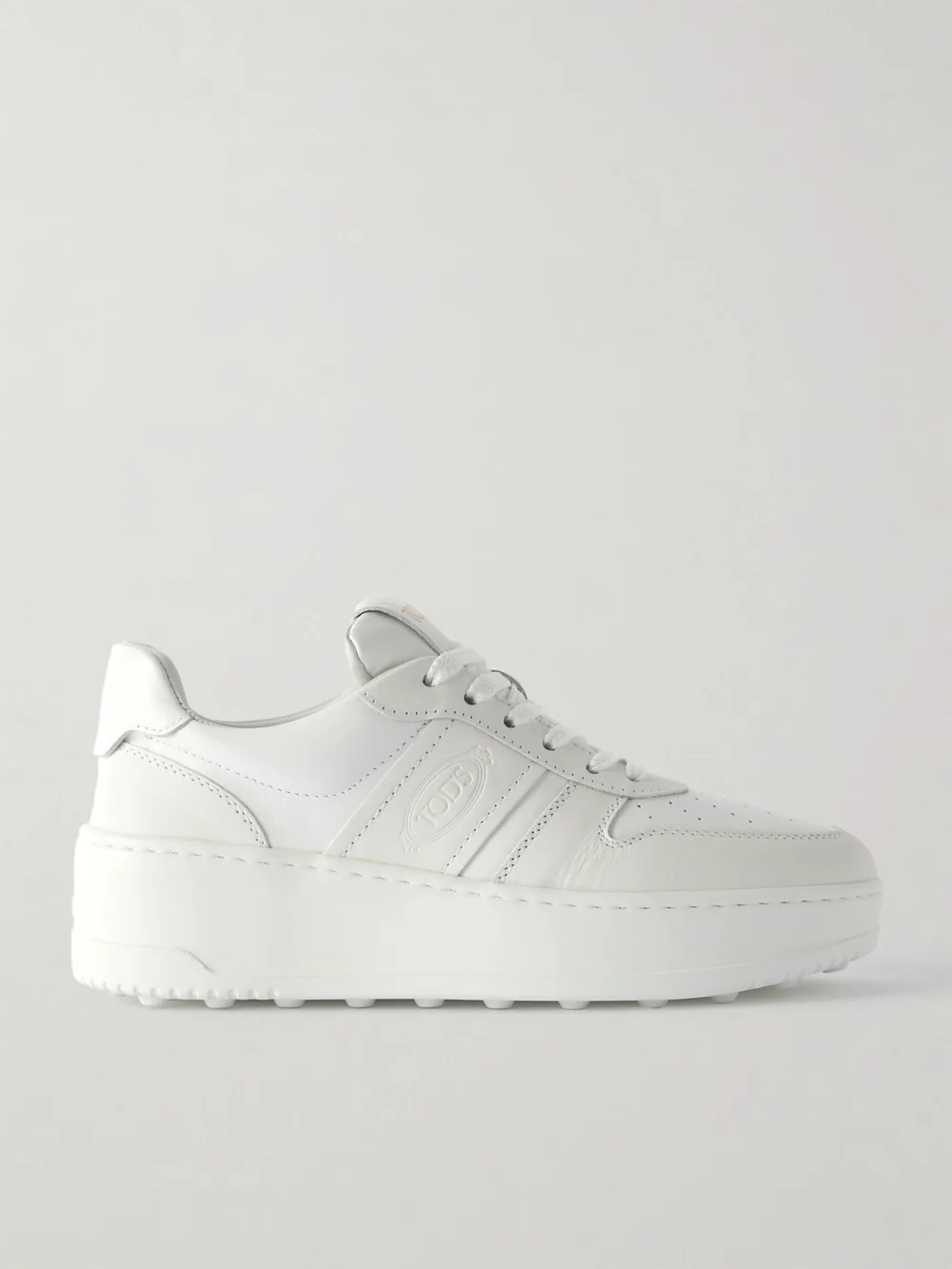 Tod's Leather Platform Sneakers in white