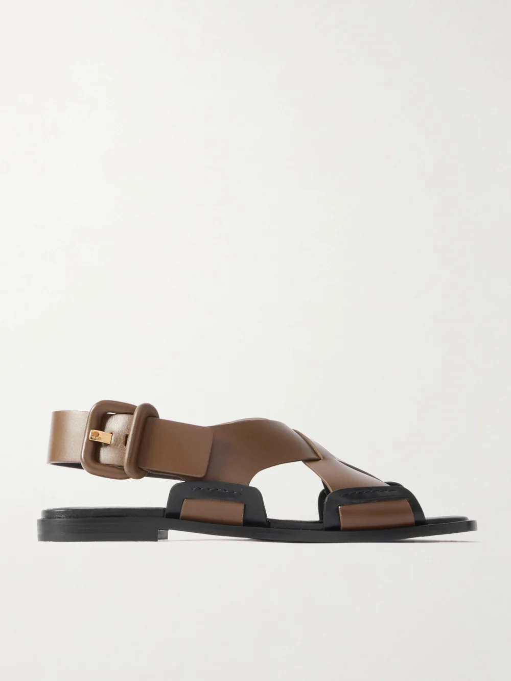 Tod's Leather Sandals in dark brown