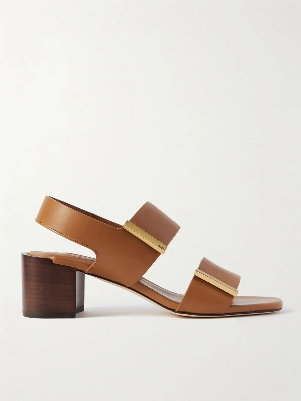 Tod's Leather Slingback Sandals in tan
