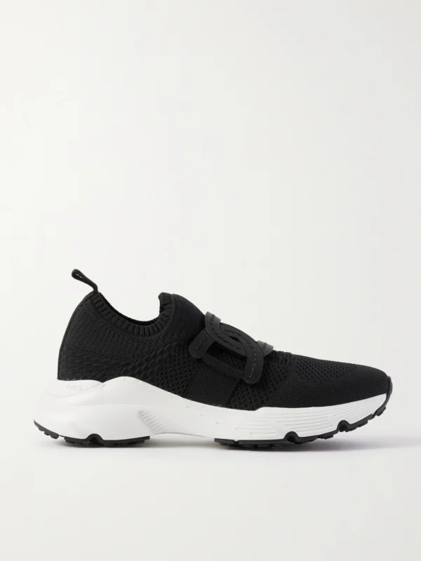 Tod's Leather-trimmed Stretch-knit Slip-on Sneakers