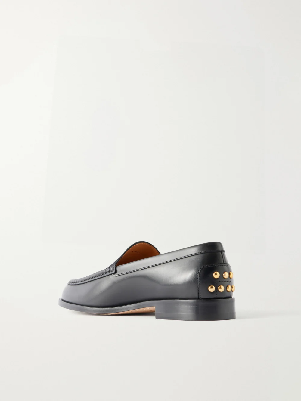 Back view of the Tod's Logo-debossed Studded Leather Loafers