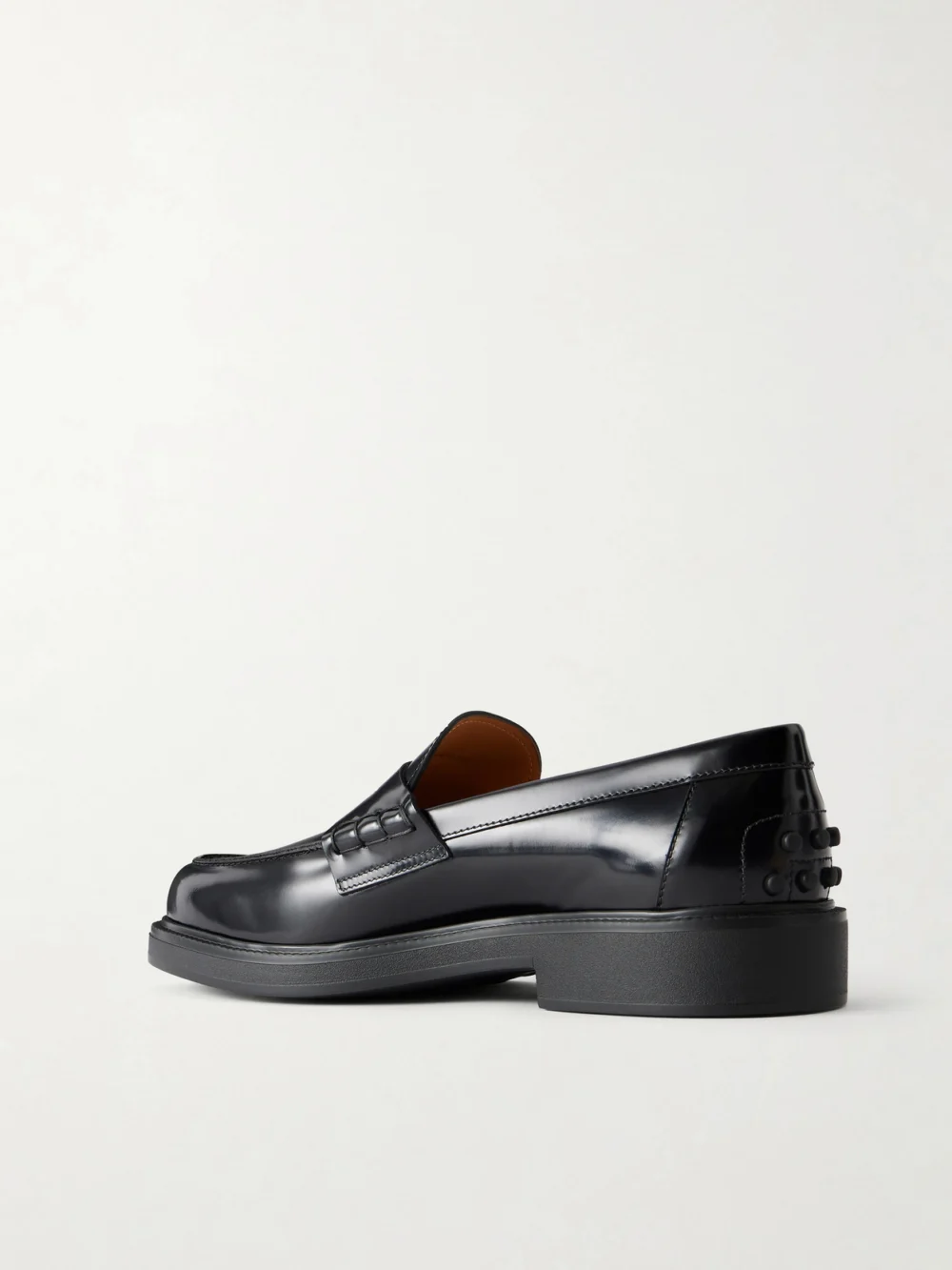 Back view of the Tod's Logo-detailed Patent-leather Loafers