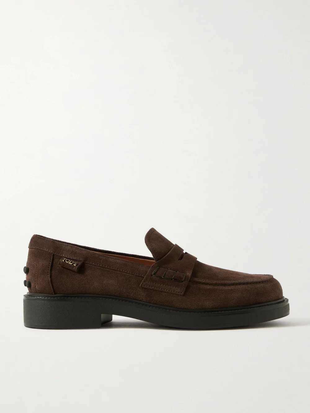 Tod's Mocassino Suede Loafers in dark brown