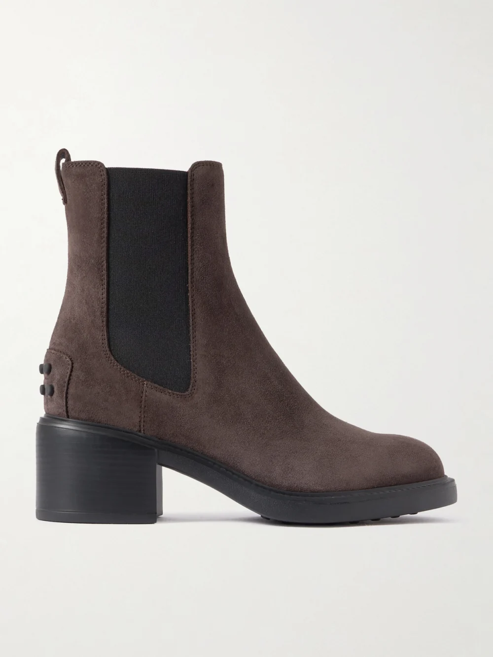 Tod's Suede Chelsea Boots in chocolate