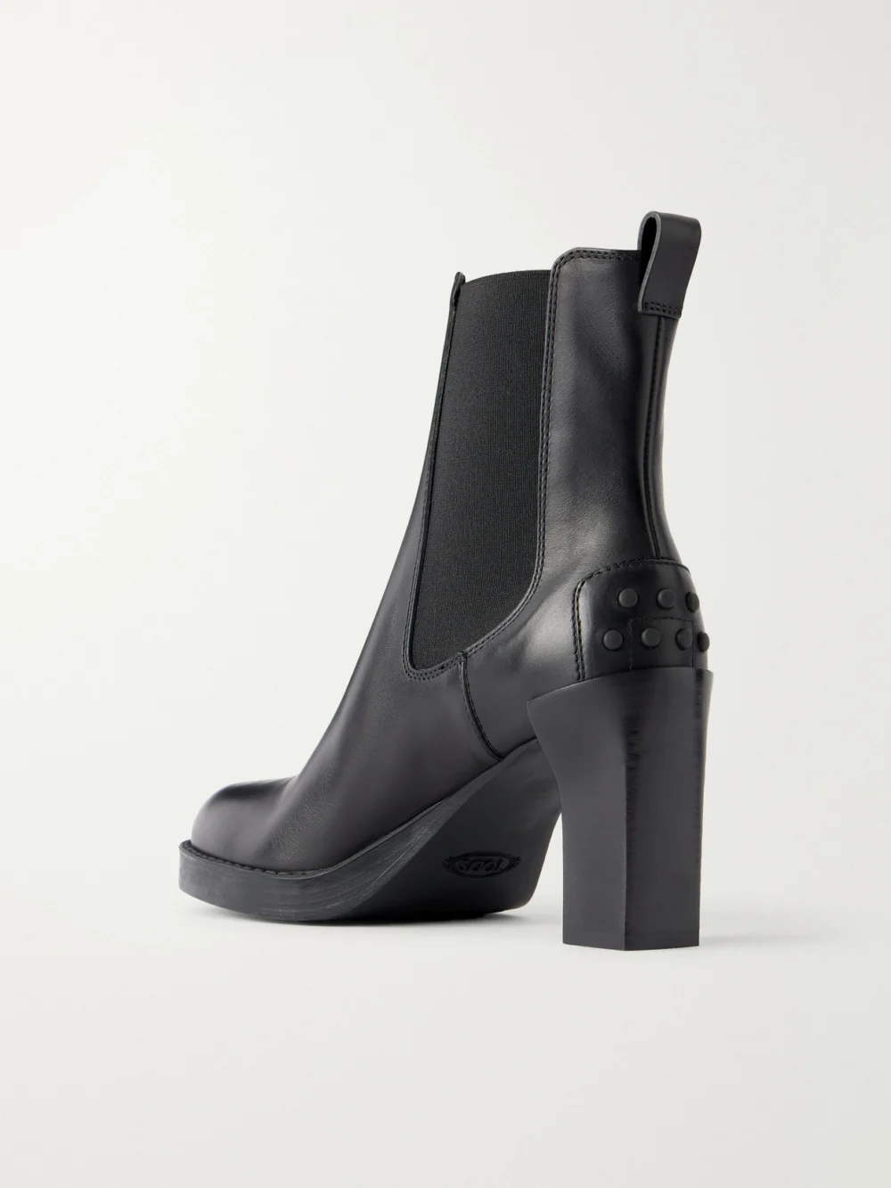Back view of the Tod's Tronchetto Elastico 80 Leather Ankle Boots