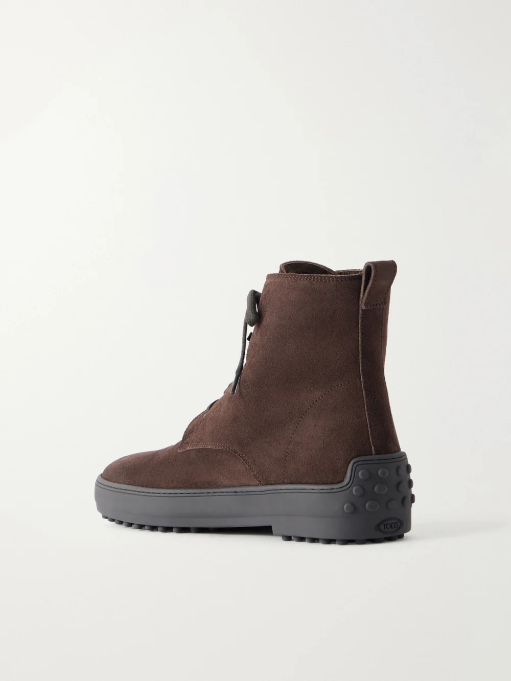 Back view of the Tod's Win Gomm 84l Suede Ankle Boots