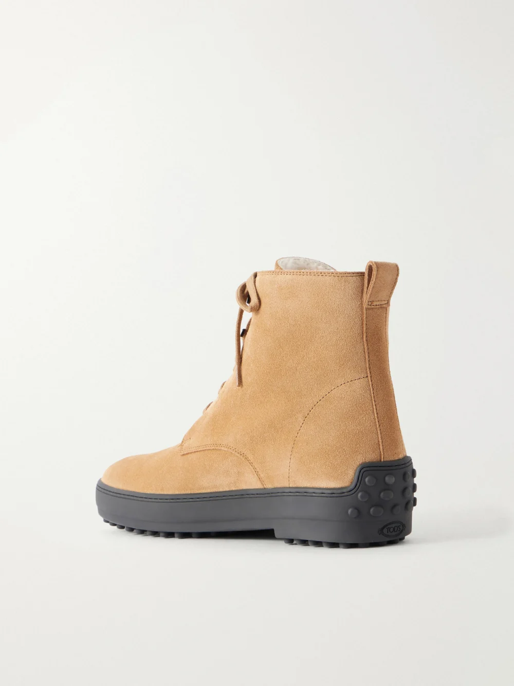 Back view of the Tod's Win Gomm 84l Suede Ankle Boots