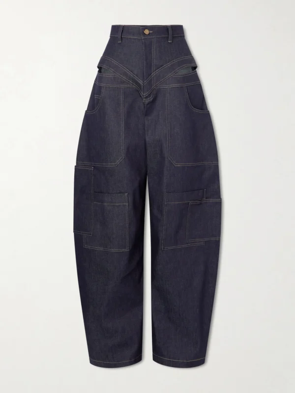 Tolu Coker Banana Cutout High-rise Barrel-leg Jeans