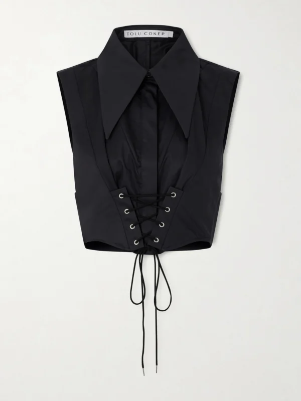 Tolu Coker Cotton-sateen Corset Top