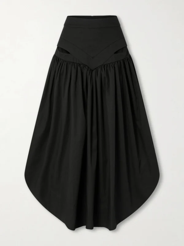 Tolu Coker Iyawo Cutout Twill Maxi Skirt