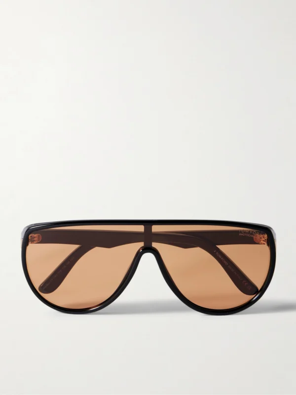 Tom Ford Achilles Oversized Aviator-style Acetate and Gold-tone Sunglasses