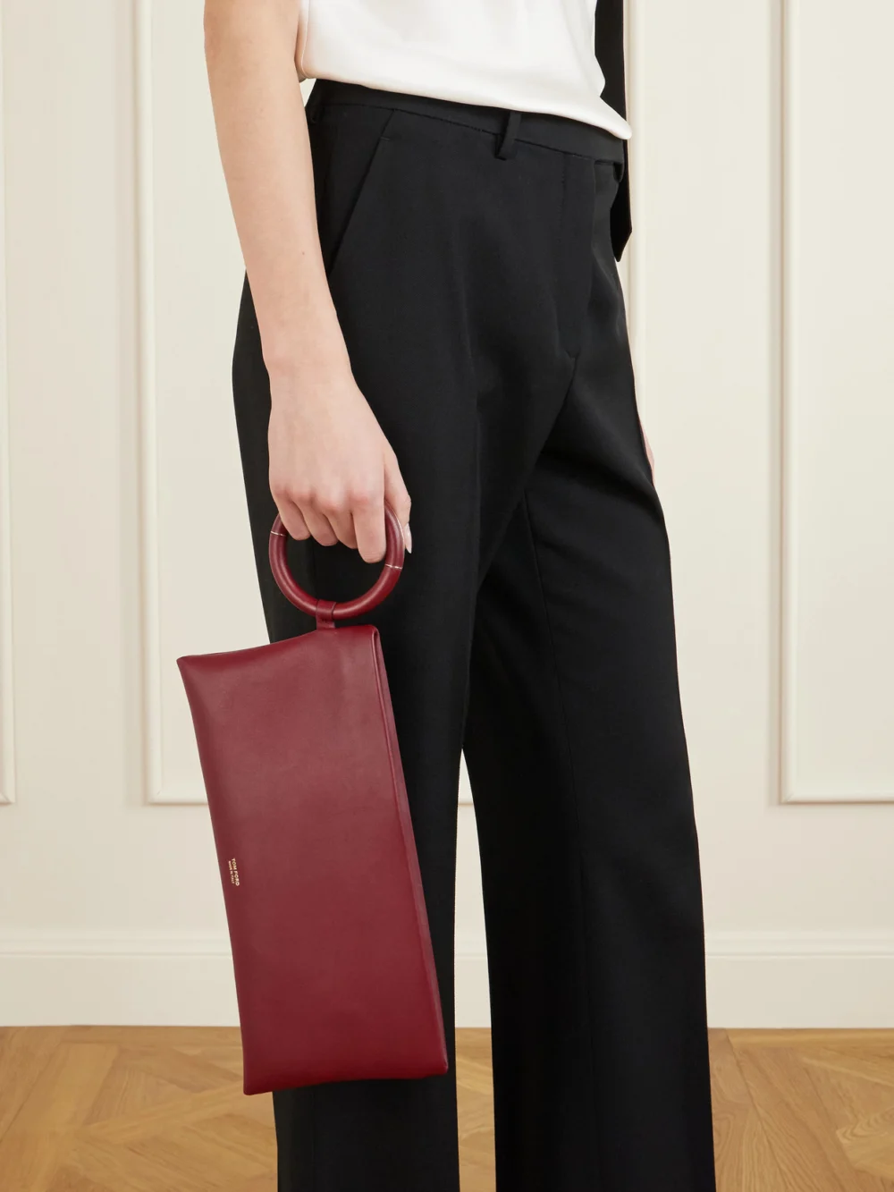 Tom Ford Aura Leather Clutch, styled view
