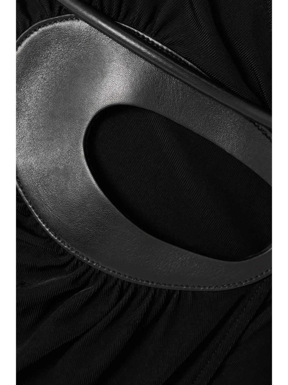 Close-up detail of the Tom Ford Belted Jersey Wrap Dress