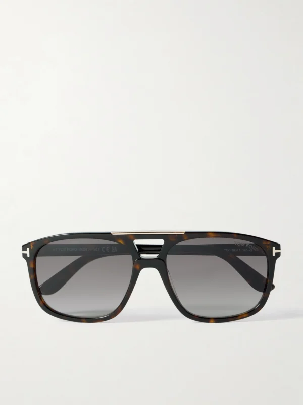 Tom Ford Briana Aviator-style Tortoiseshell Acetate Sunglasses