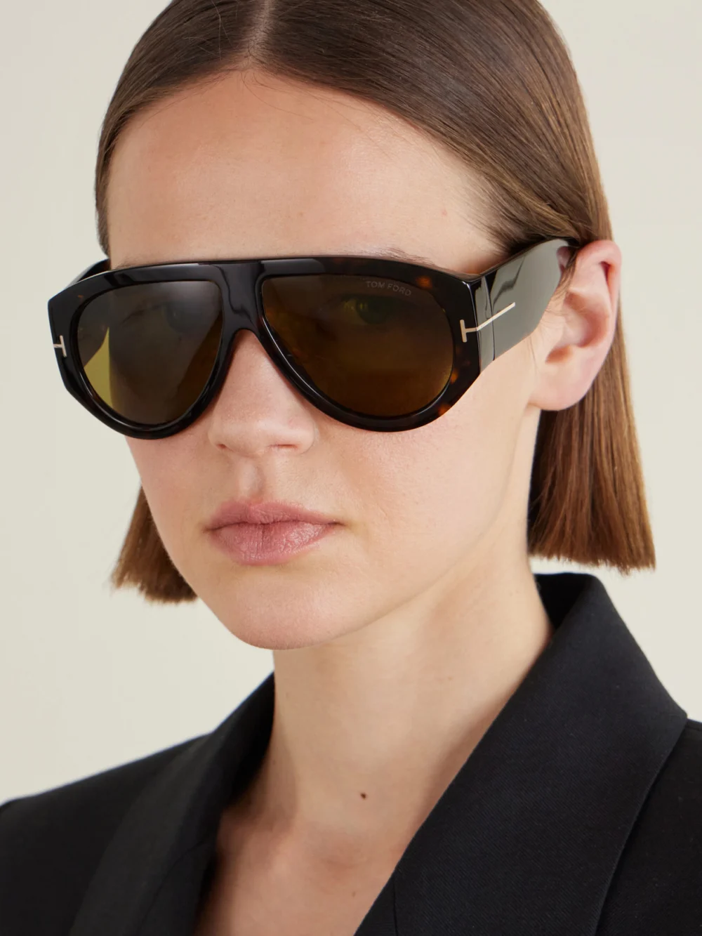 Tom Ford Bronson D-frame Acetate Sunglasses, styled view