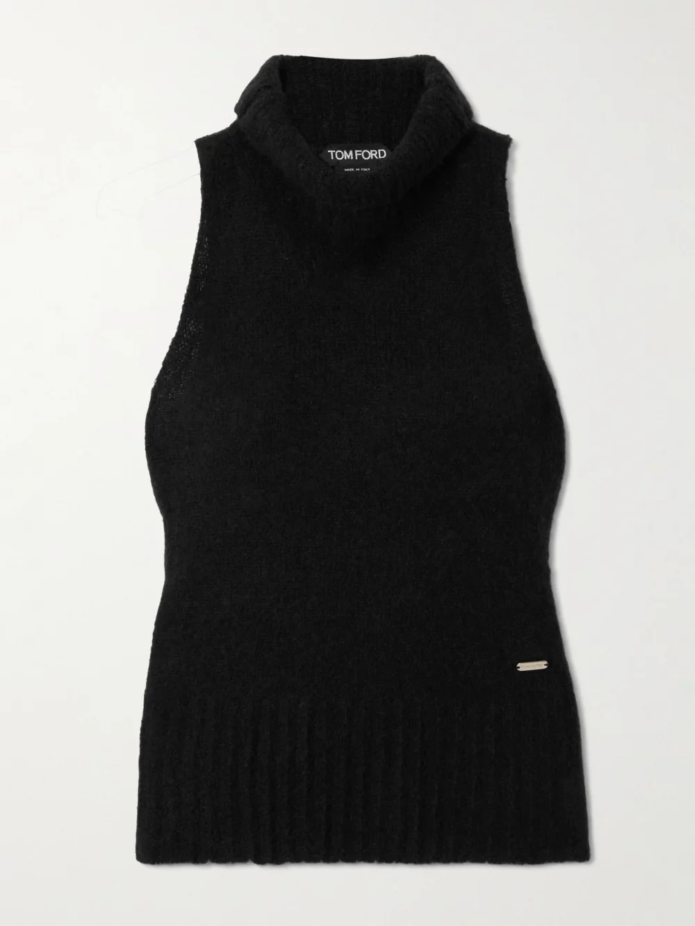 Tom Ford Cashmere and Silk-blend Turtleneck Top in black