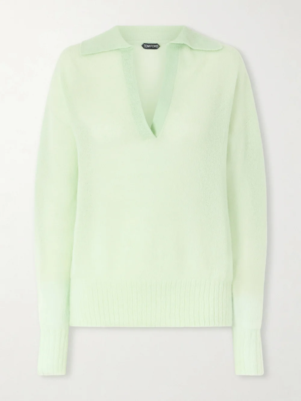 Tom Ford Cashmere-blend Polo Sweater in green