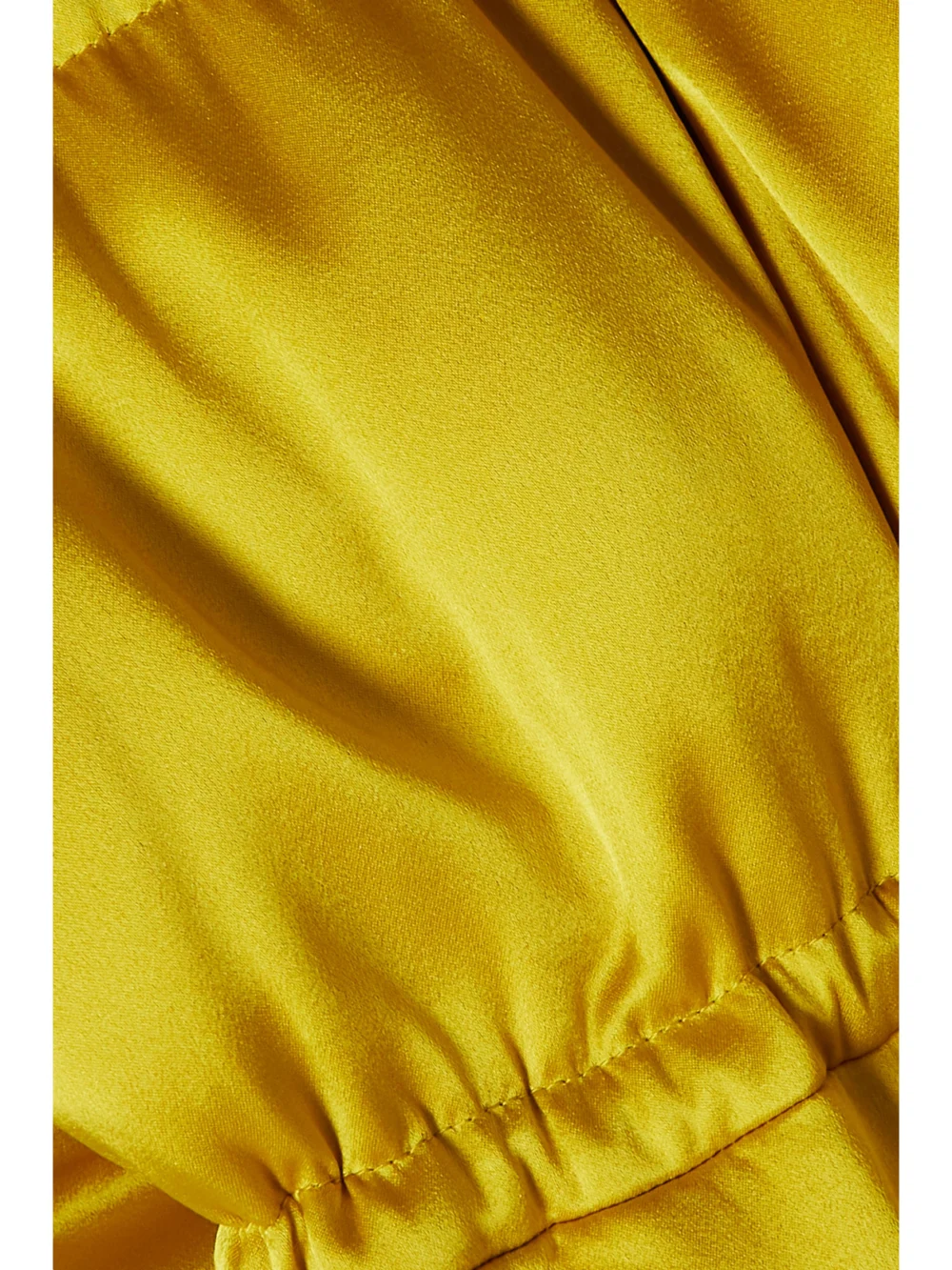Close-up detail of the Tom Ford Convertible Quilted Satin Down Coat