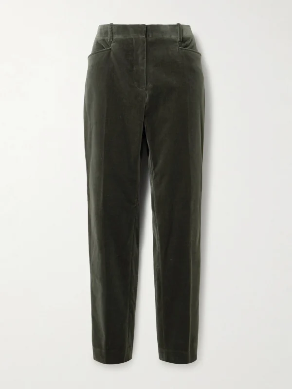 Tom Ford Cotton-blend Velvet Straight-leg Pants