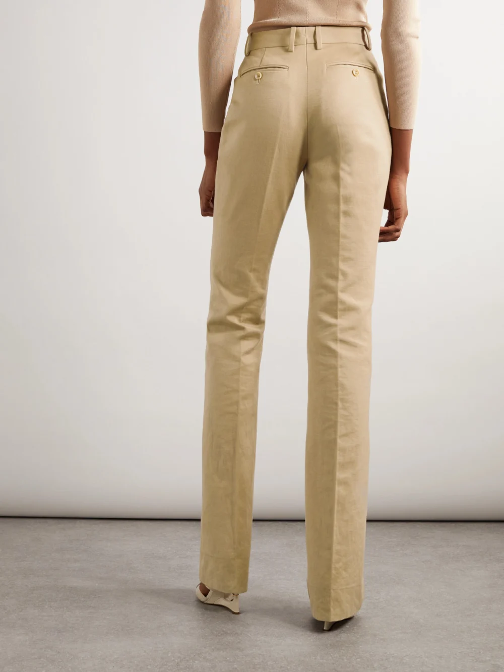 Back view of the Tom Ford Cotton-moleskin Straight-leg Pants