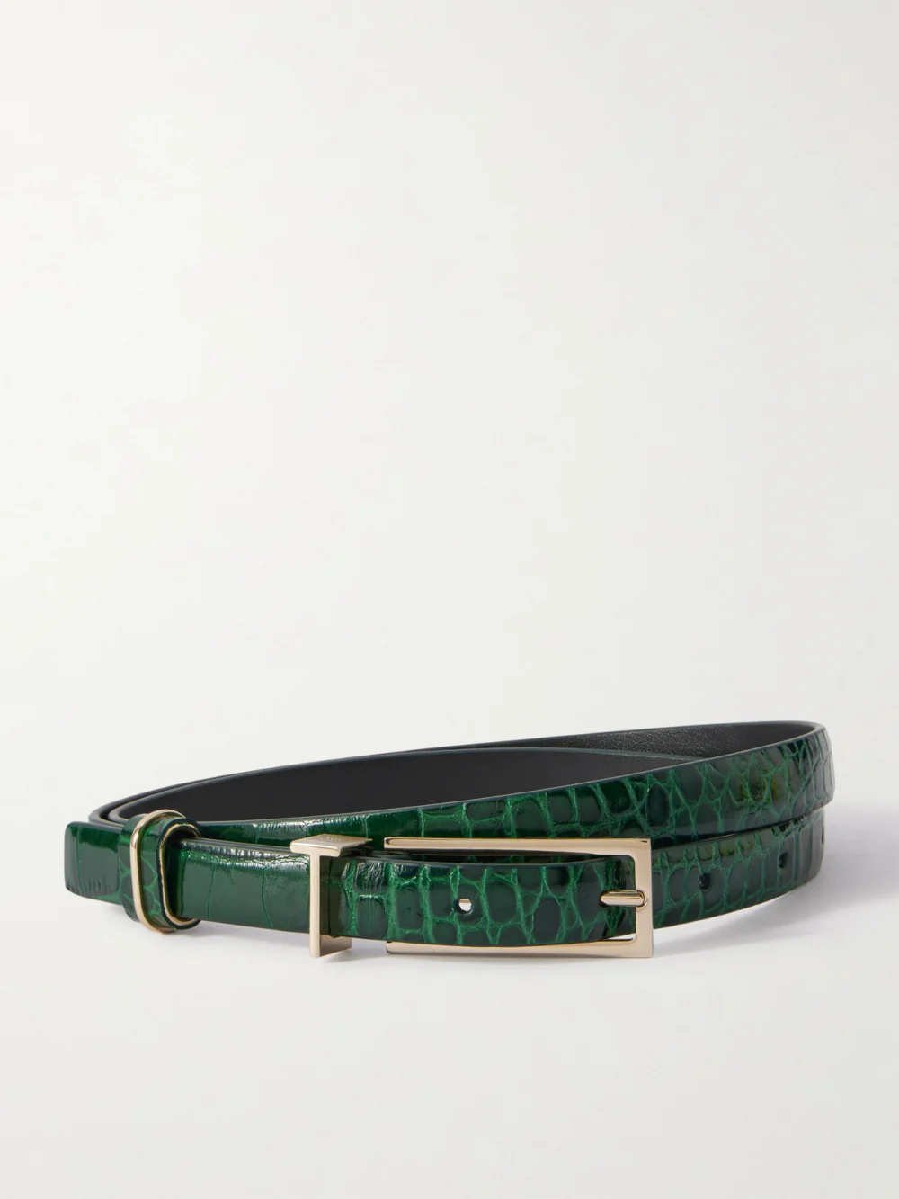 Tom Ford Croc-effect Leather Belt in emerald