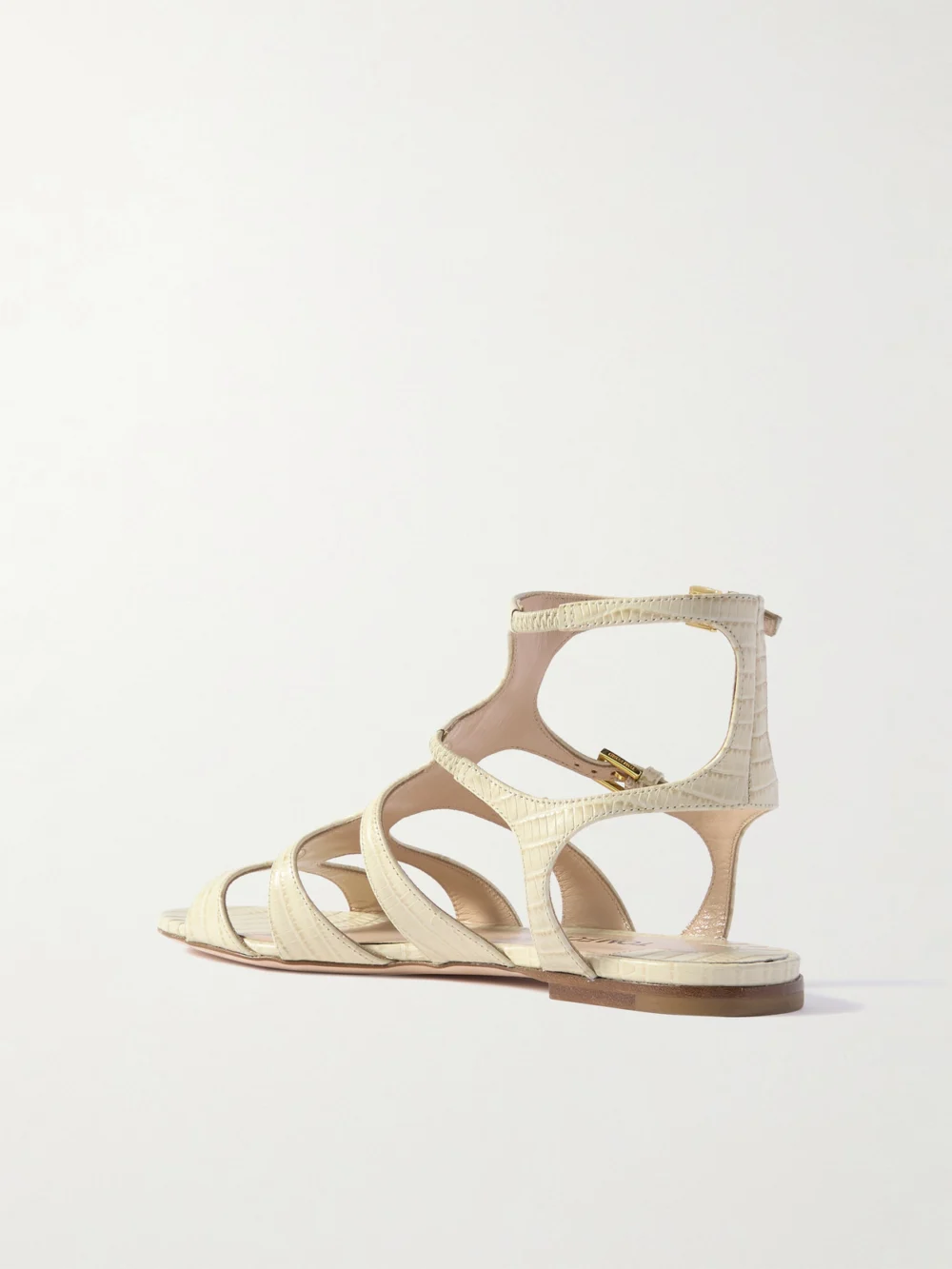 Back view of the Tom Ford Croc-effect Leather Sandals