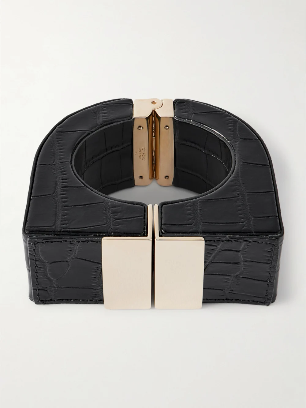 Tom Ford Croc-effect Patent-leather Cuff in black