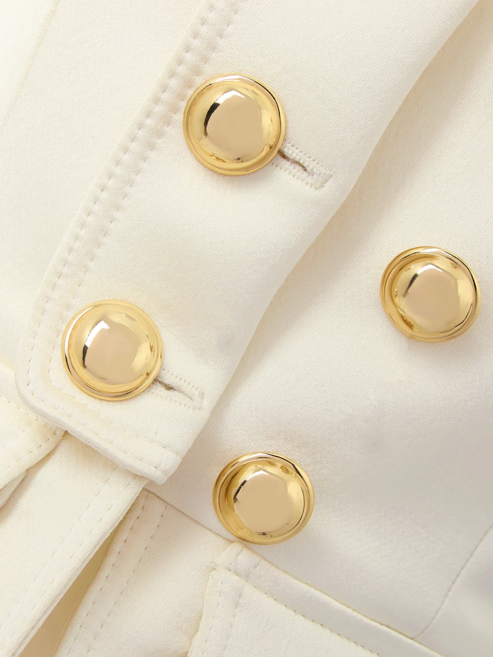 Close-up detail of the Tom Ford Cropped Wool-blend Faille Jacket
