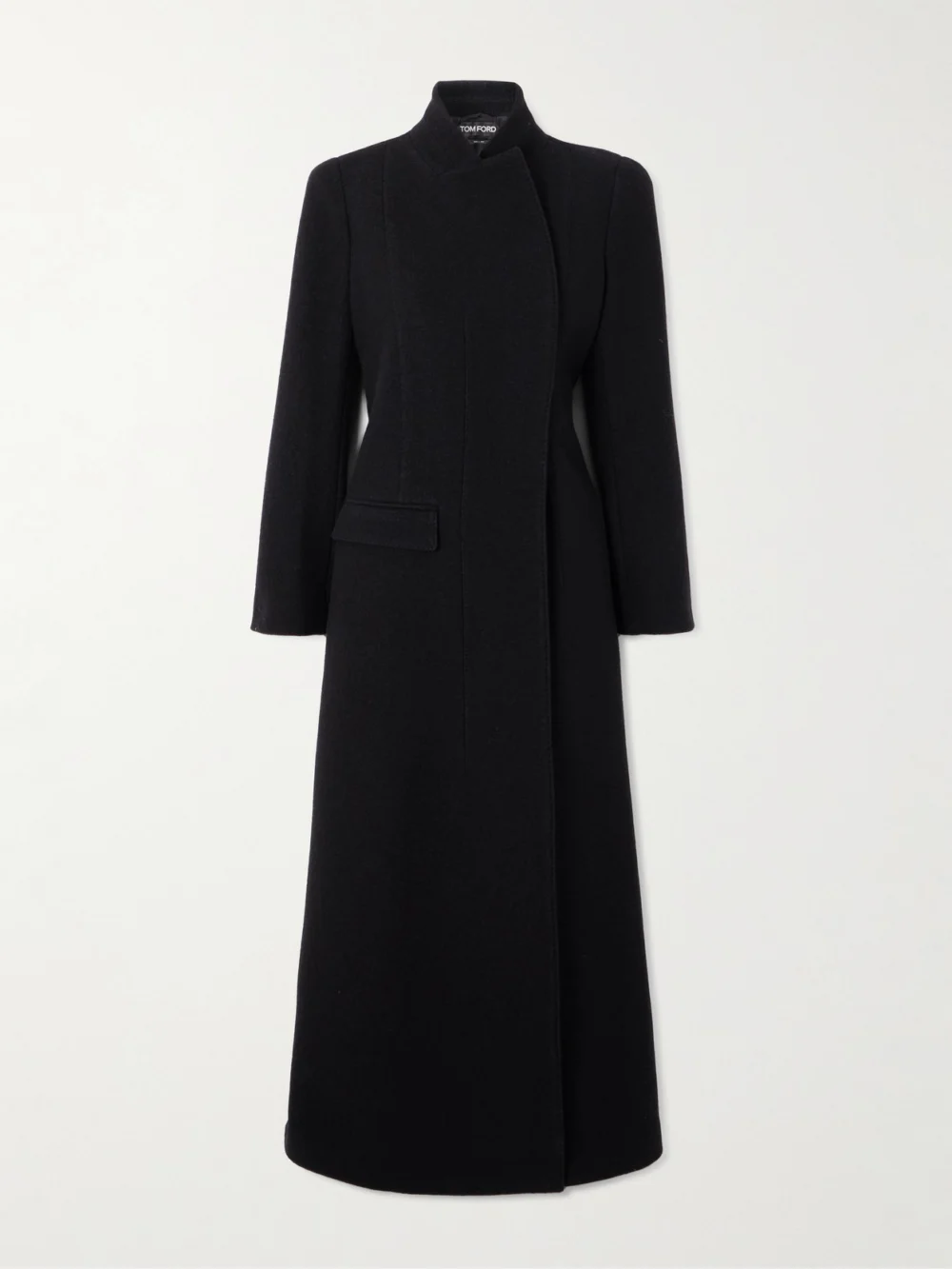 Tom Ford Double-breasted Wool-bouclé Coat in black