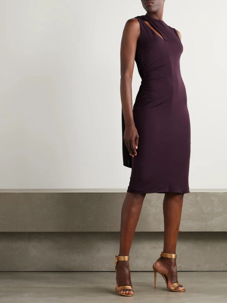 Tom Ford Draped Cutout Jersey Dress