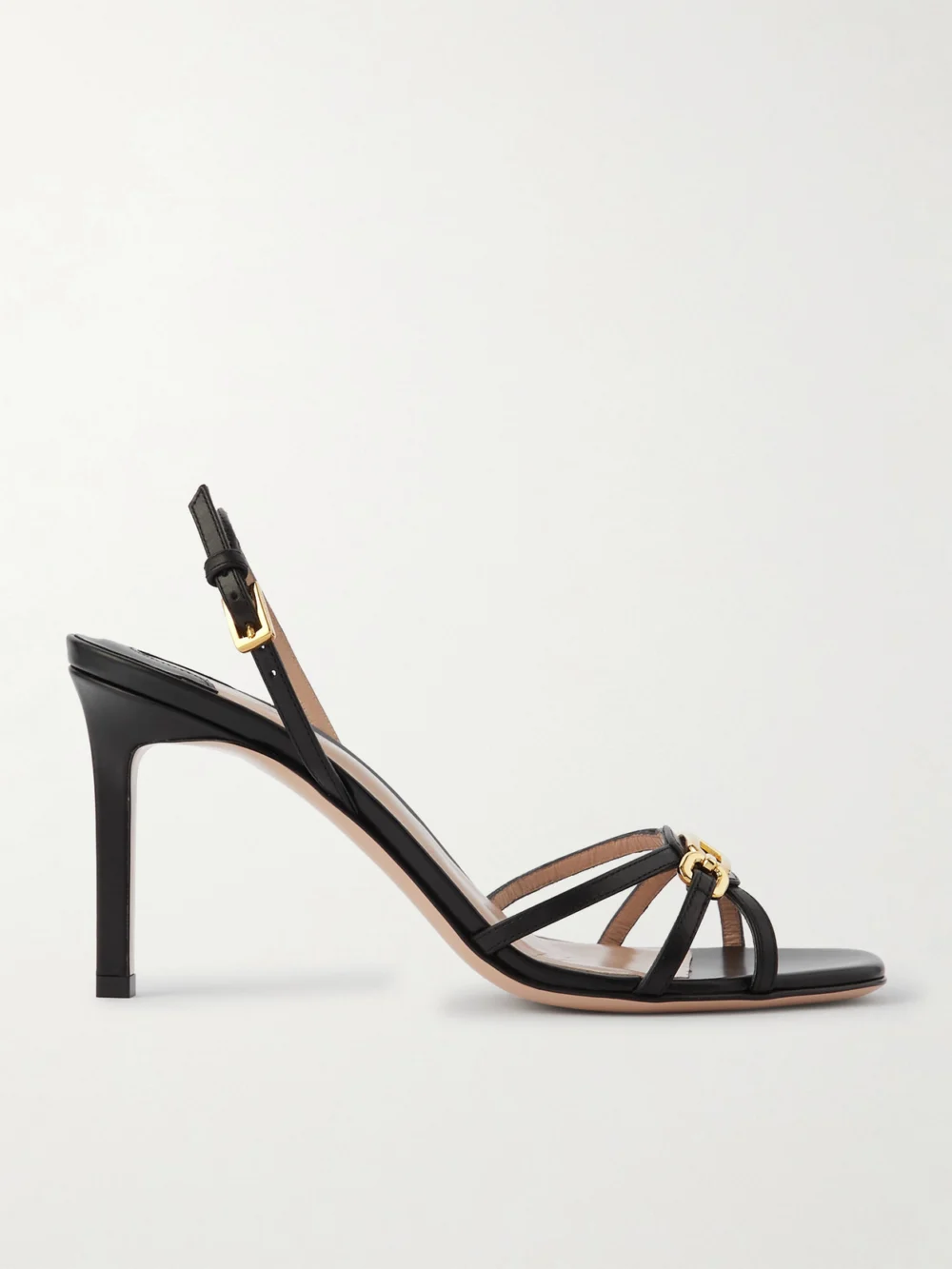 Tom Ford Embellished Leather Sandals in black