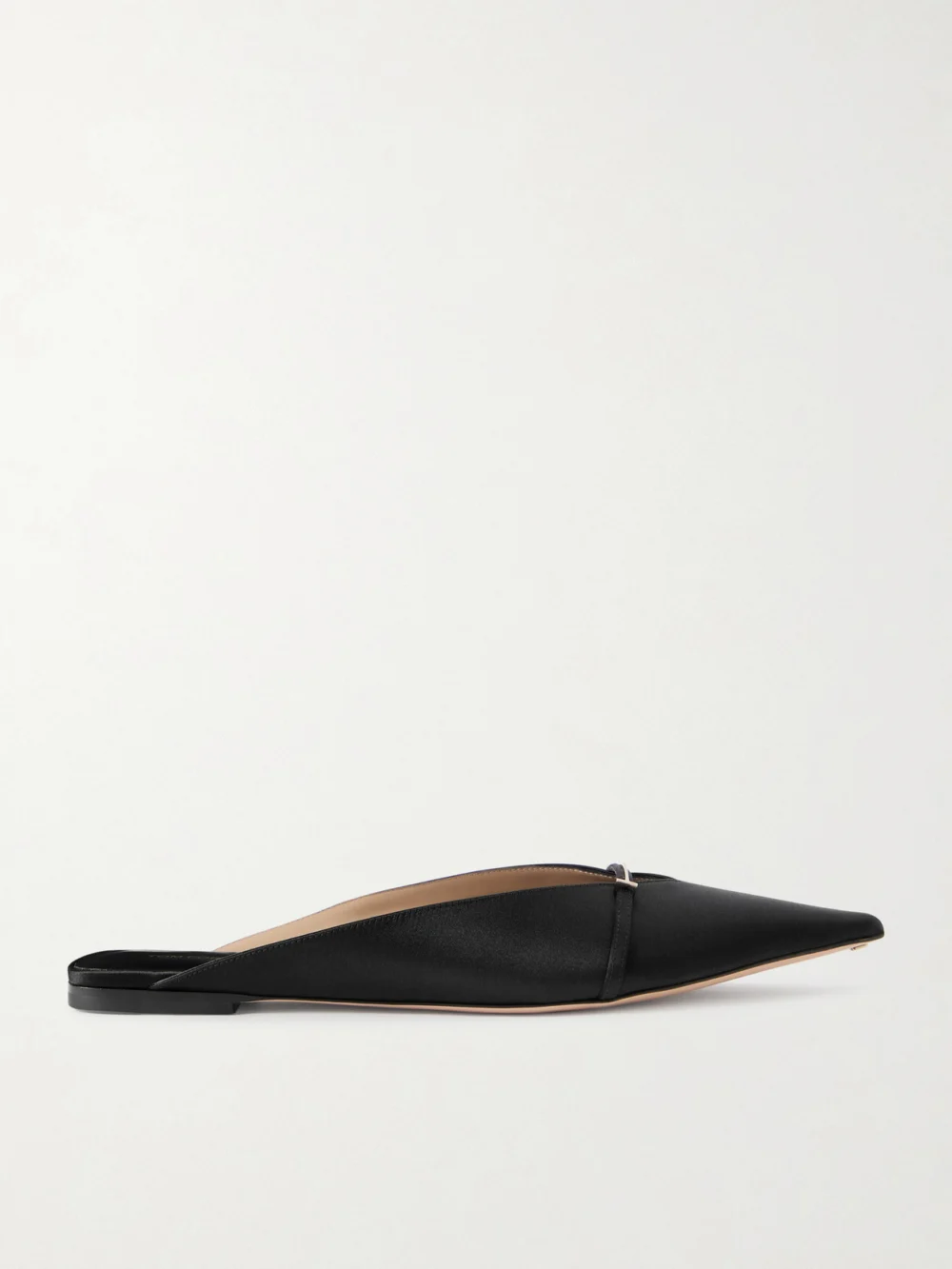 Tom Ford Embellished Satin Slippers in black