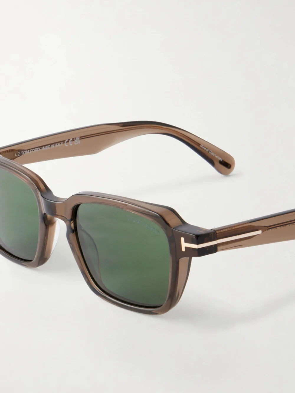 Close-up detail of the Tom Ford Ezra-02 Square-frame Acetate Sunglasses