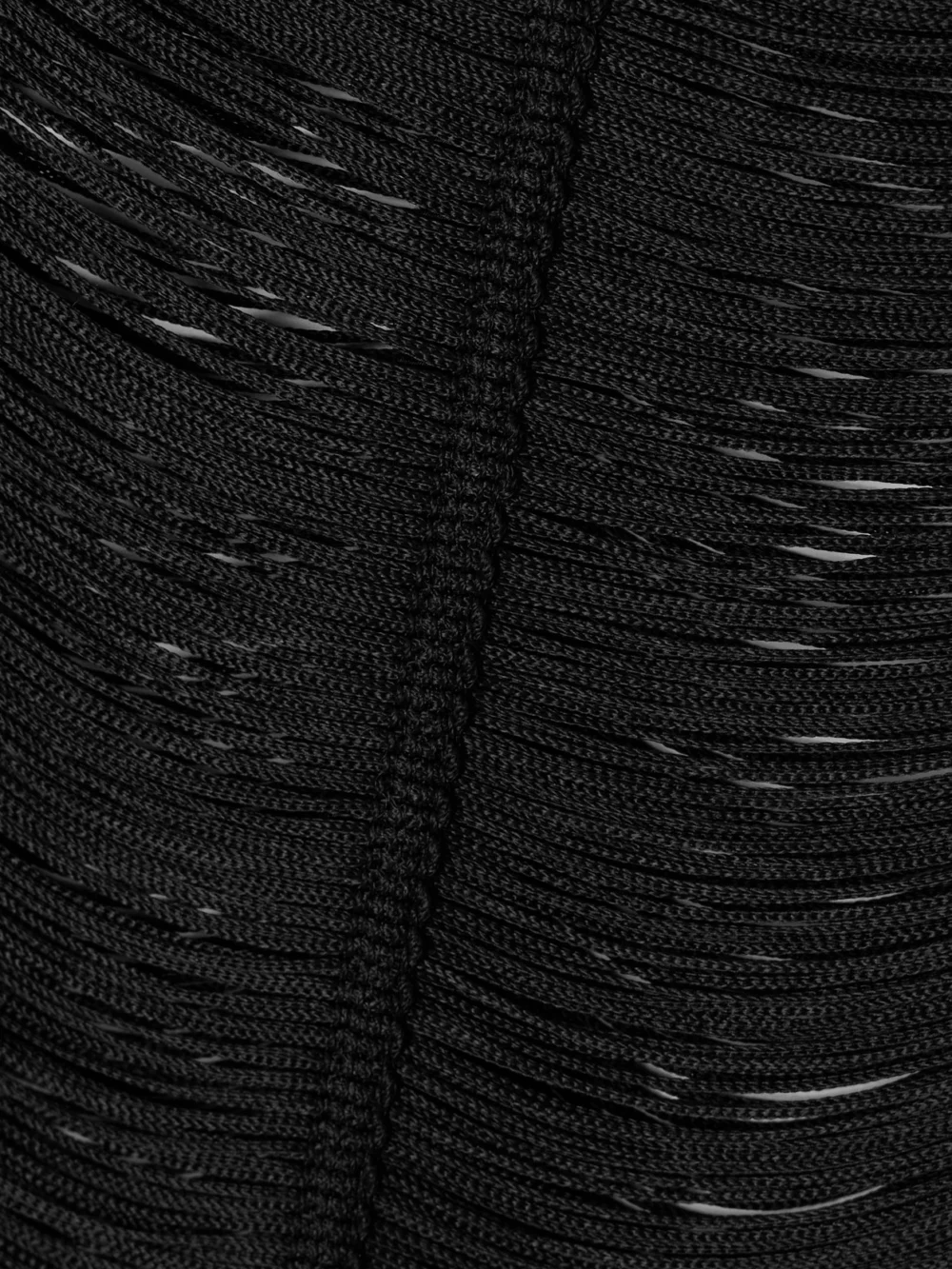 Close-up detail of the Tom Ford Fringed Open-knit Top