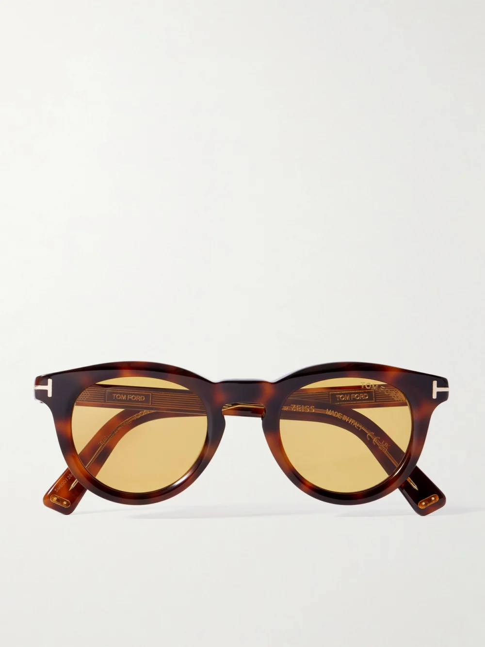 Tom Ford Icon Round-frame Tortoiseshell Acetate Sunglasses