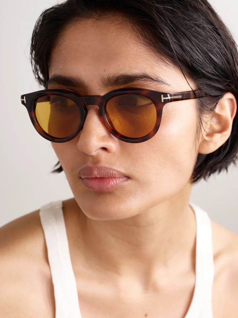 Tom Ford Icon Round-frame Tortoiseshell Acetate Sunglasses