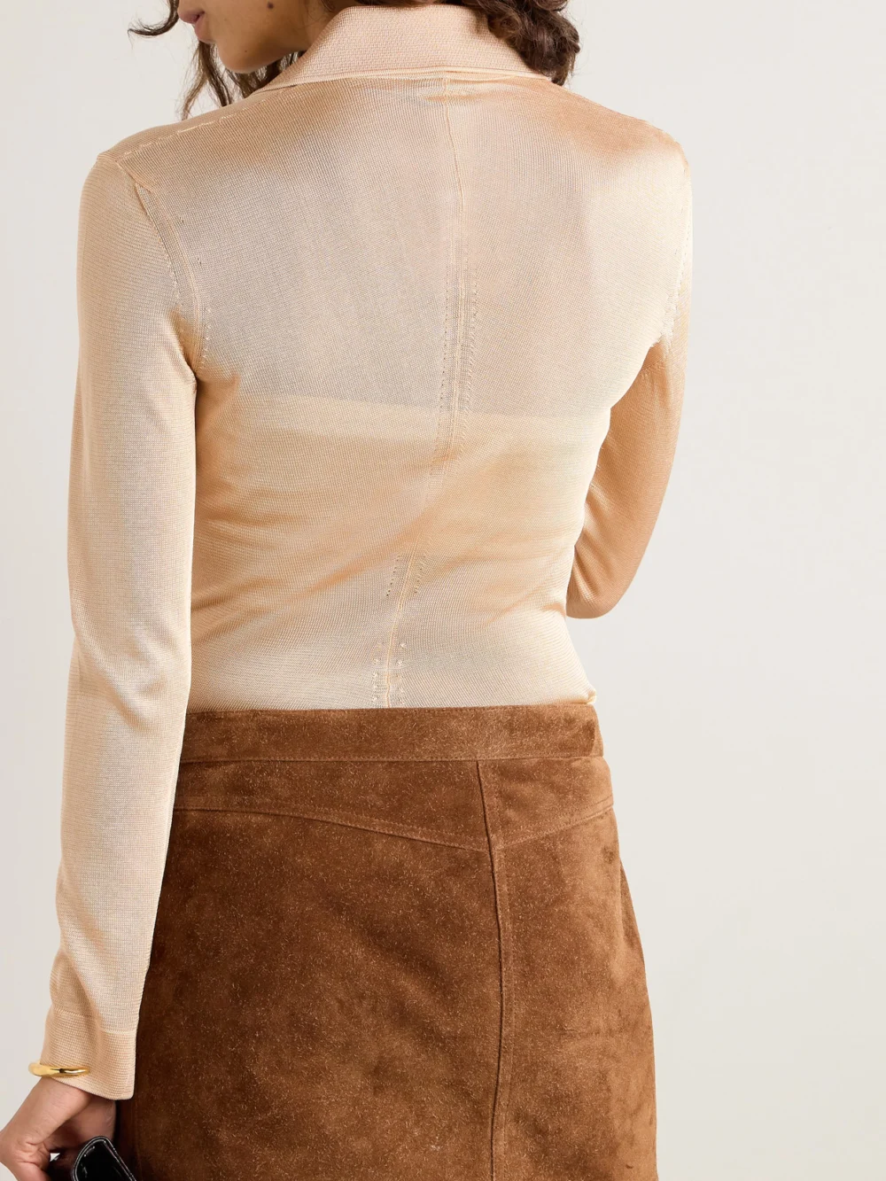 Back view of the Tom Ford Jersey Bodysuit