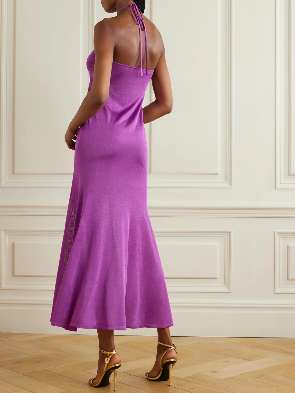 Back view of the Tom Ford Jersey Halterneck Maxi Dress