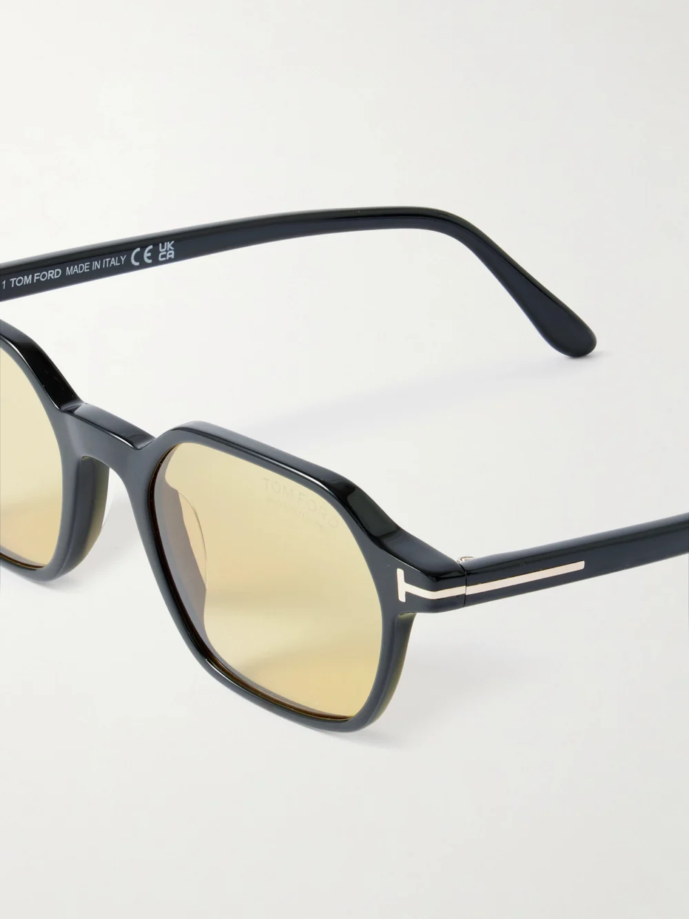 Close-up detail of the Tom Ford Joey Square-frame Acetate Sunglasses
