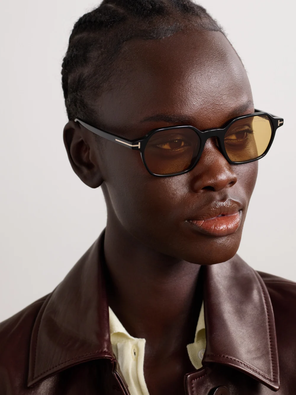 Tom Ford Joey Square-frame Acetate Sunglasses, styled view