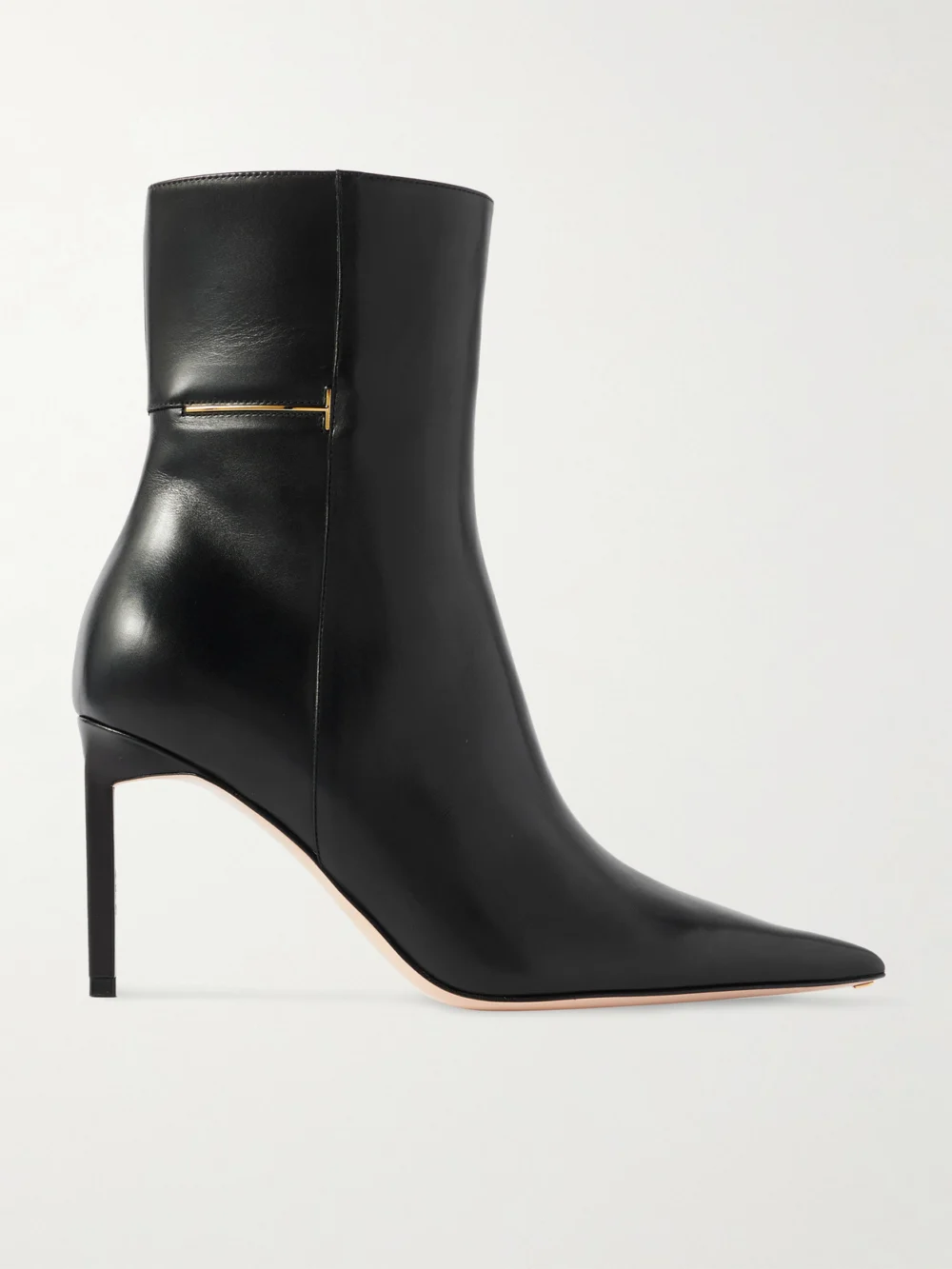 Tom Ford Julianne Embellished Leather Ankle Boots in black