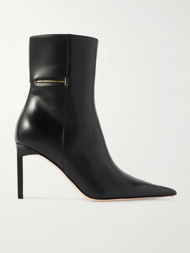 Tom Ford Julianne Embellished Leather Ankle Boots