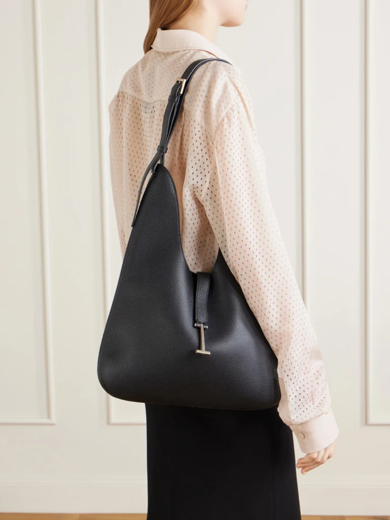 Tom Ford Kara T-embellished Medium Suede Shoulder Bag